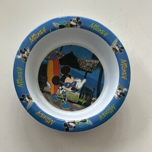 Disney Mickey Mouse Surfing Blue and White Bowl